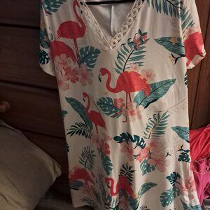 Flamingo dress earrings includdd